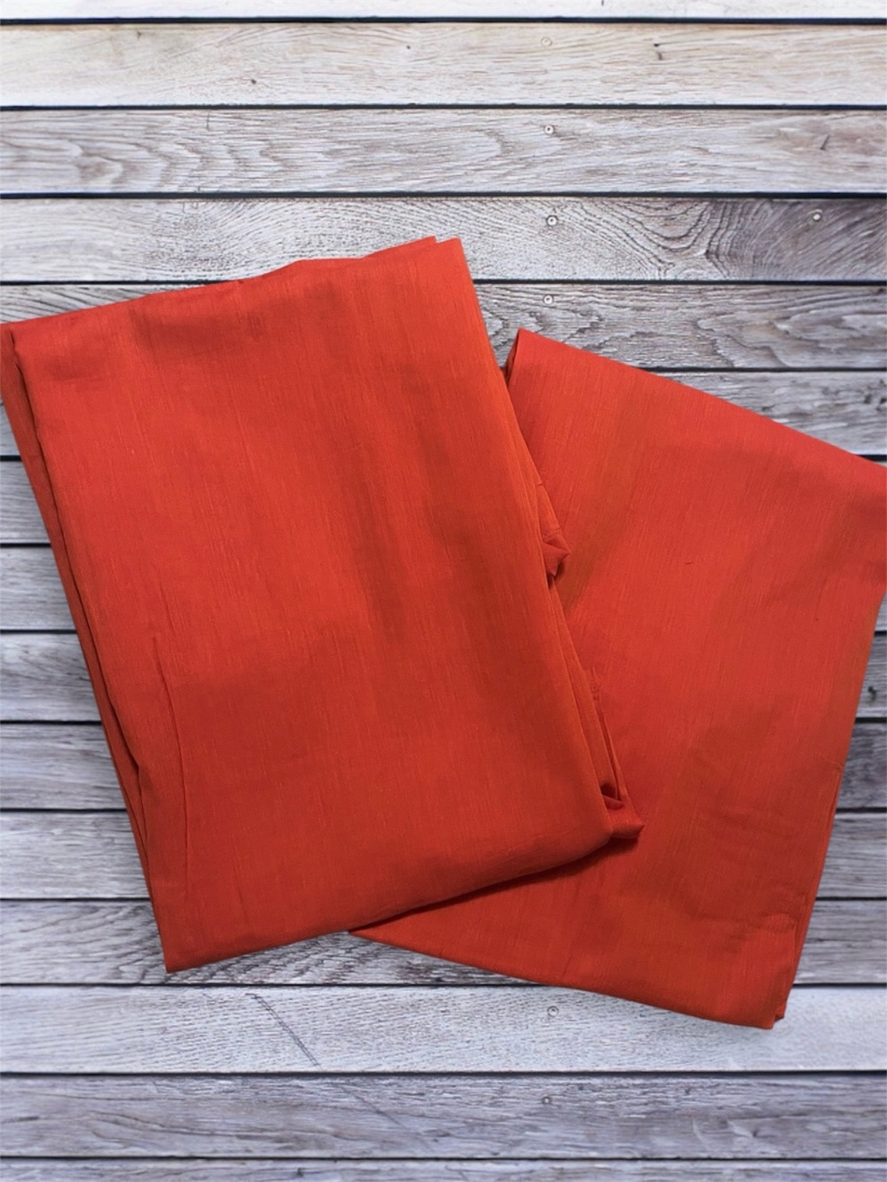 NWT Chambray Voile Curtain Panels Saffron 63” The Company Store